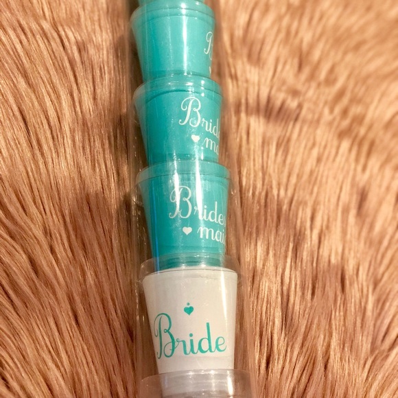 Other - Set of 5 BN glass shot glasses 1 Bride & 4 Maid Other - Set of 5 BN glass shot glasses 1 Bride & 4 Maid